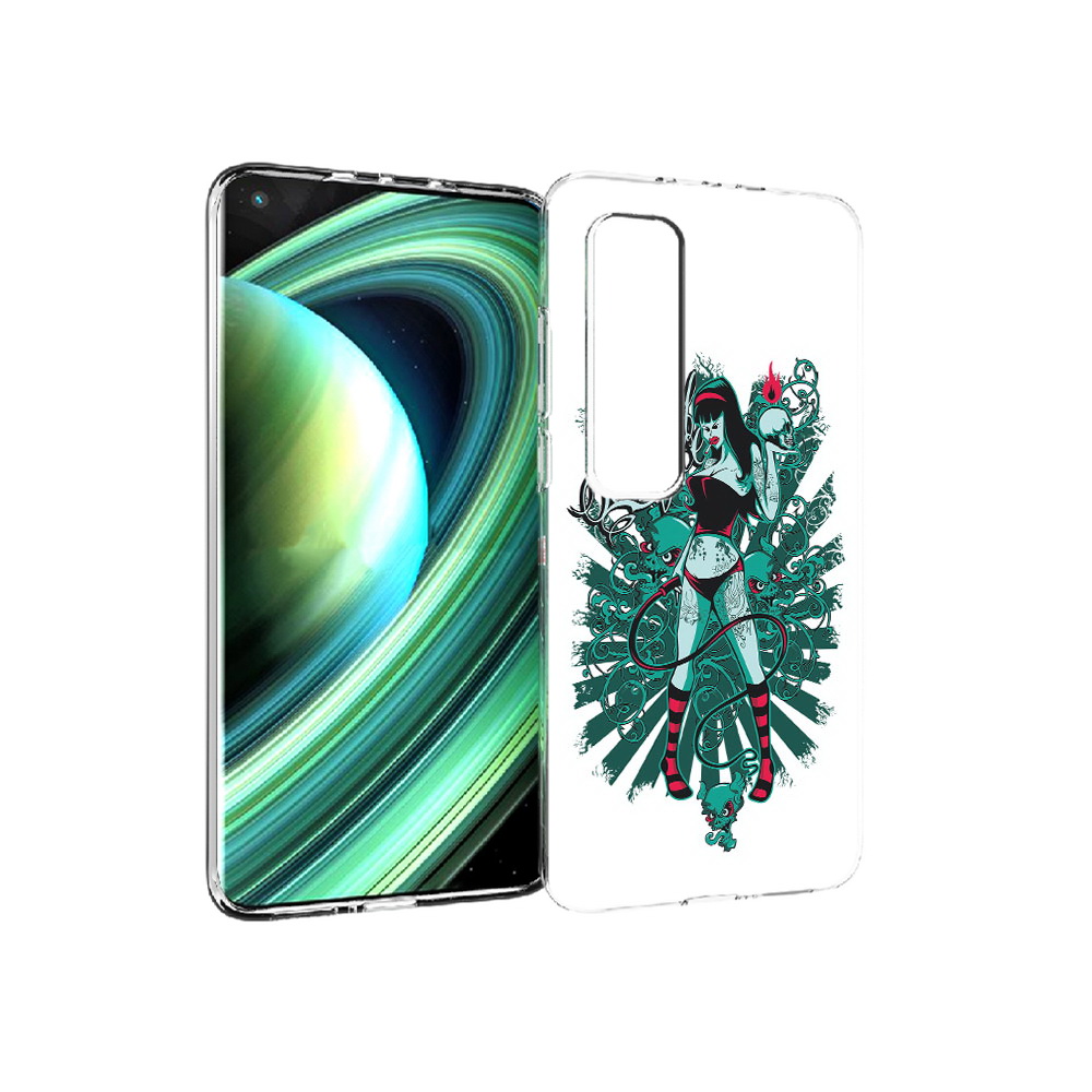 

Чехол MyPads Tocco для Xiaomi Mi 10 Ultra нарисованная девушка в татуировках, Прозрачный, Tocco