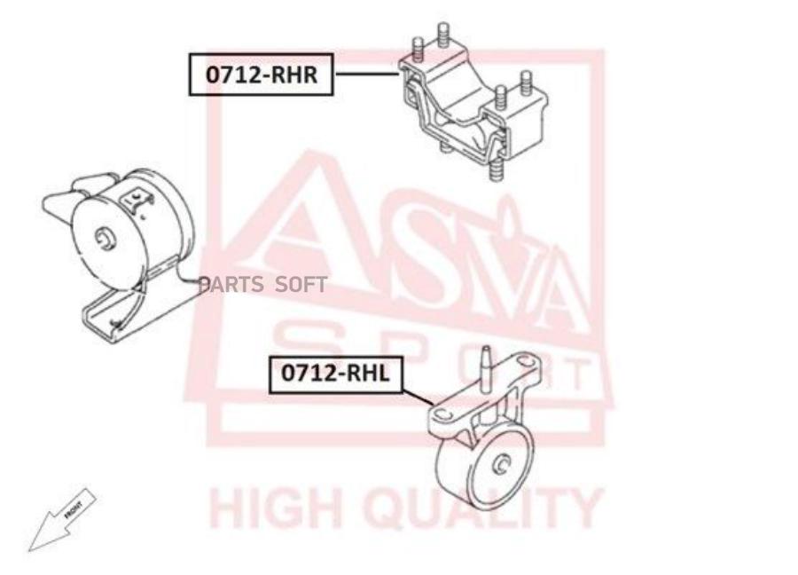 

Подушка Двигателя Задняя ASVA арт. 0712RHR