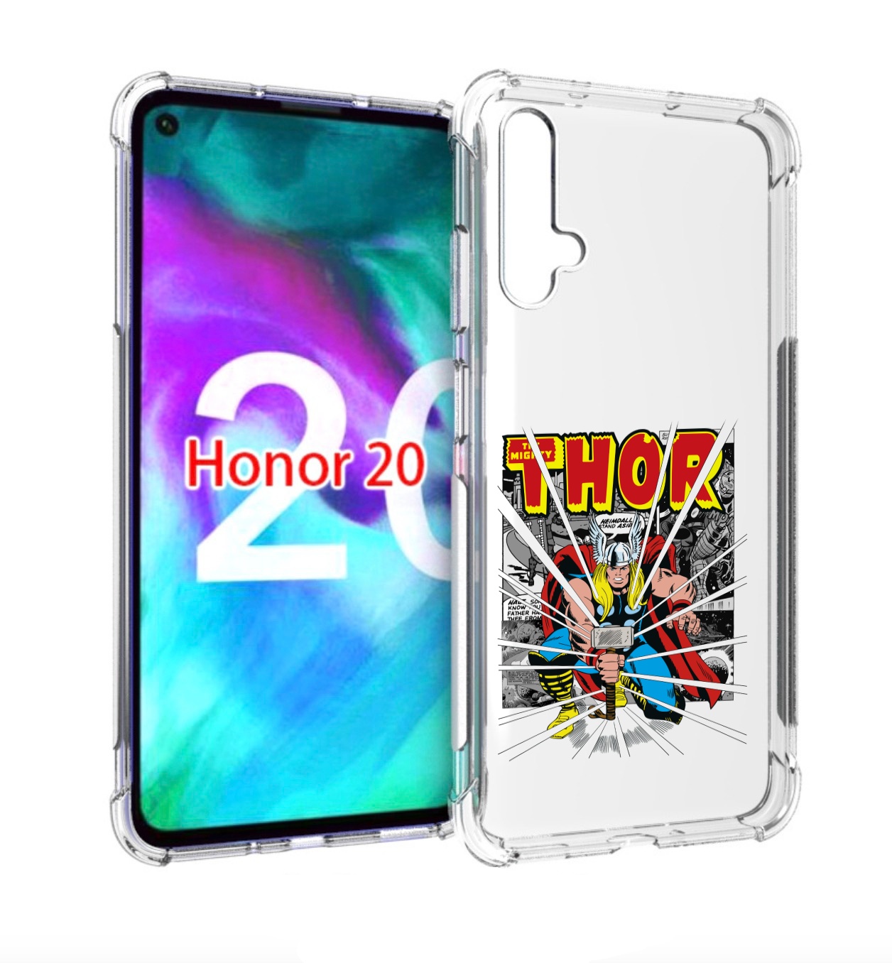 

Чехол бампер MyPads тор рисунок для Honor 20., Прозрачный, Tocco