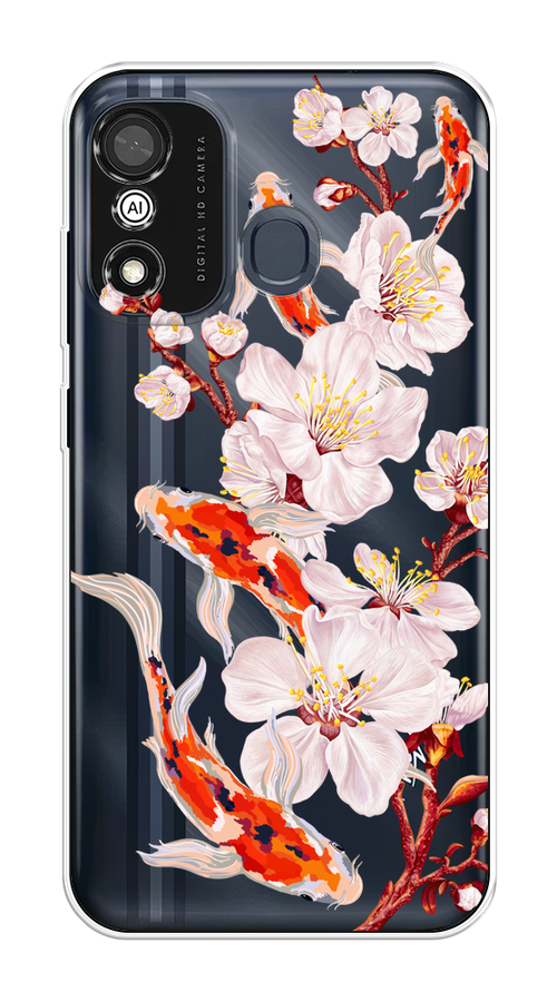 

Чехол на Itel A27 "Карпы и сакура", Оранжевый;розовый;бежевый;прозрачный, 3200450-1