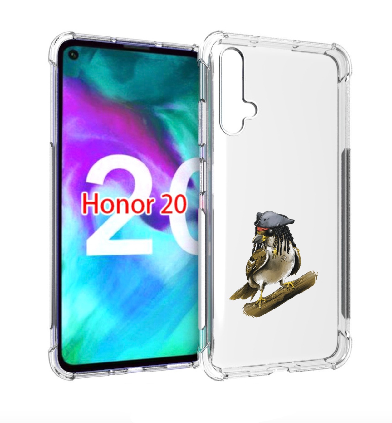 

Чехол бампер MyPads Джек воробей для Honor 20., Прозрачный, Tocco