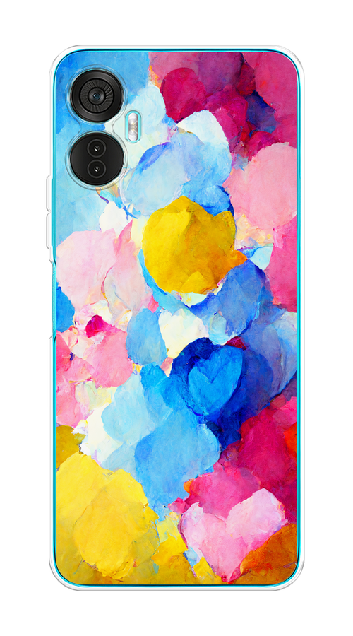 

Чехол на Itel Vision 5 Plus "Яркие пятна", Синий;голубой;желтый;розовый, 3201150-1
