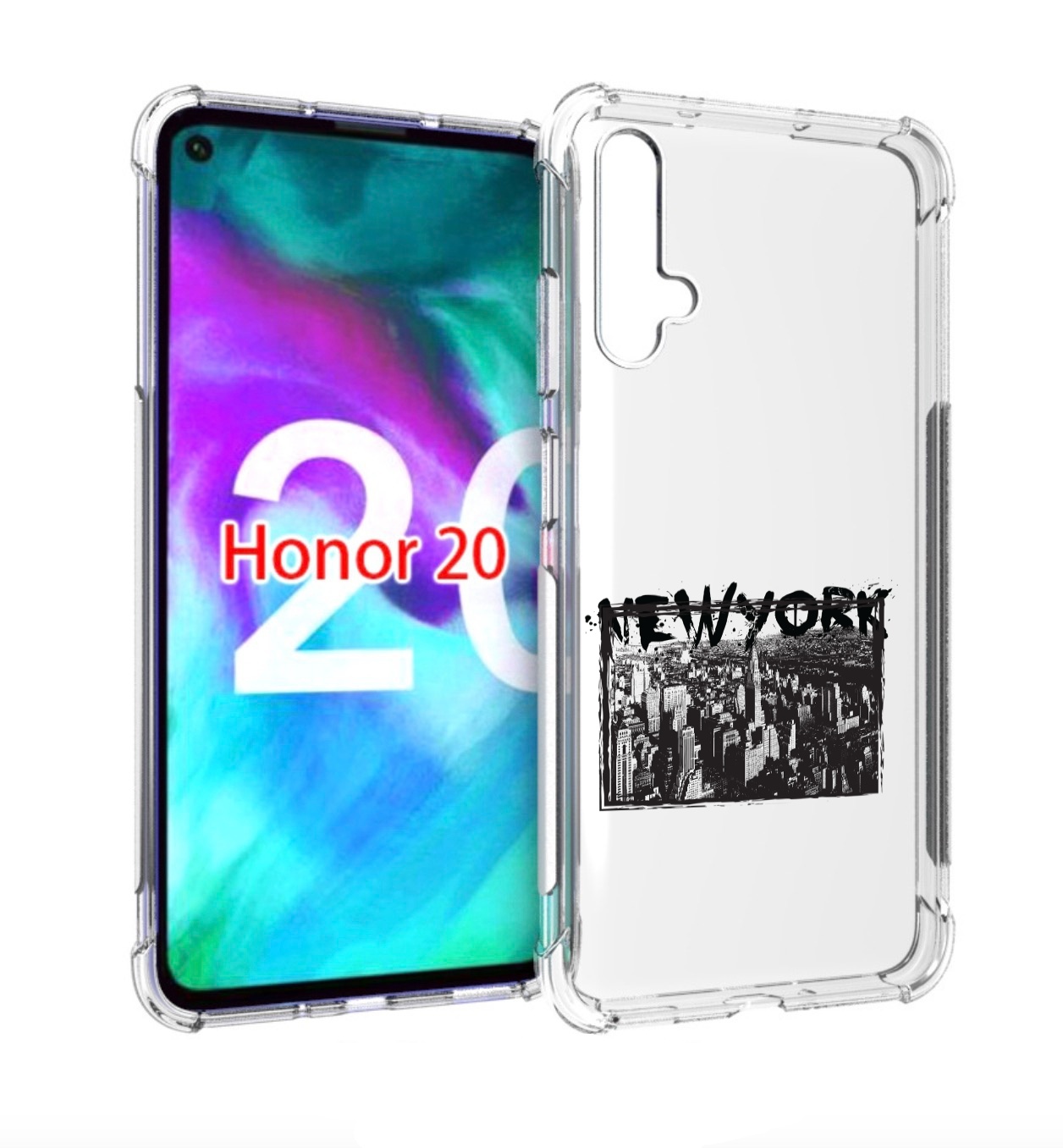 

Чехол бампер MyPads че для Honor 20., Прозрачный, Tocco