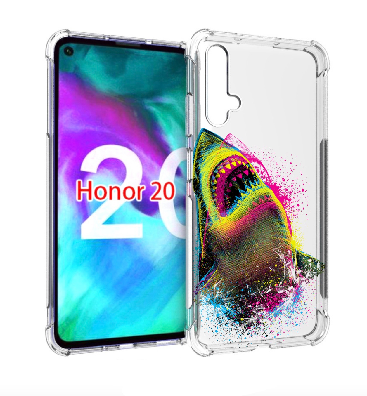 

Чехол бампер MyPads челюсти-2 для Honor 20., Прозрачный, Tocco