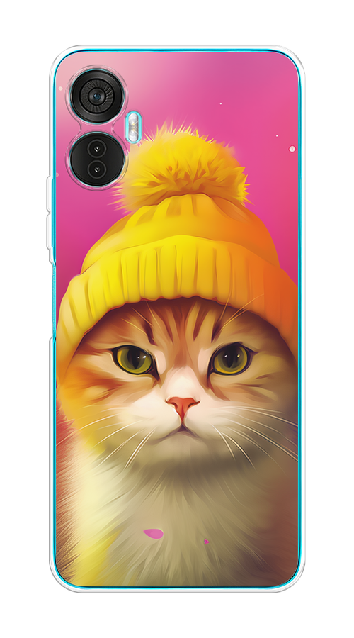

Чехол на Itel Vision 5 Plus "Котик в шапочке", Розовый;желтый;бежевый, 3201150-1
