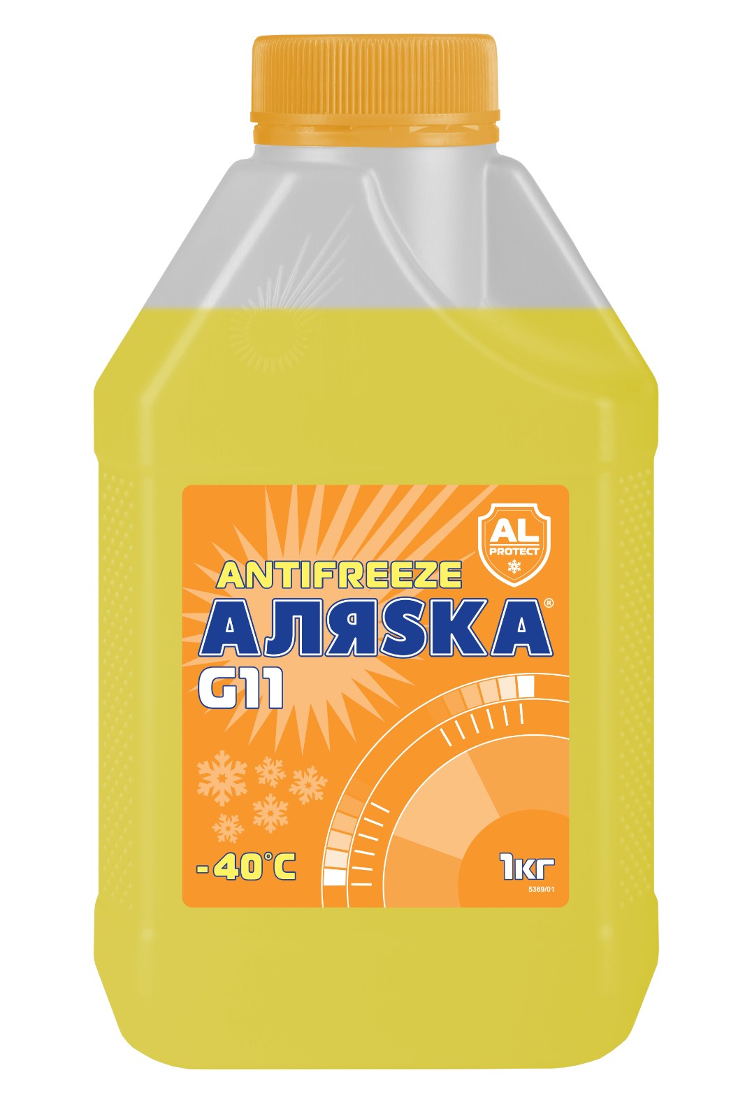 фото Антифриз аляска -40 g11 жёлтый 1кг аляsка