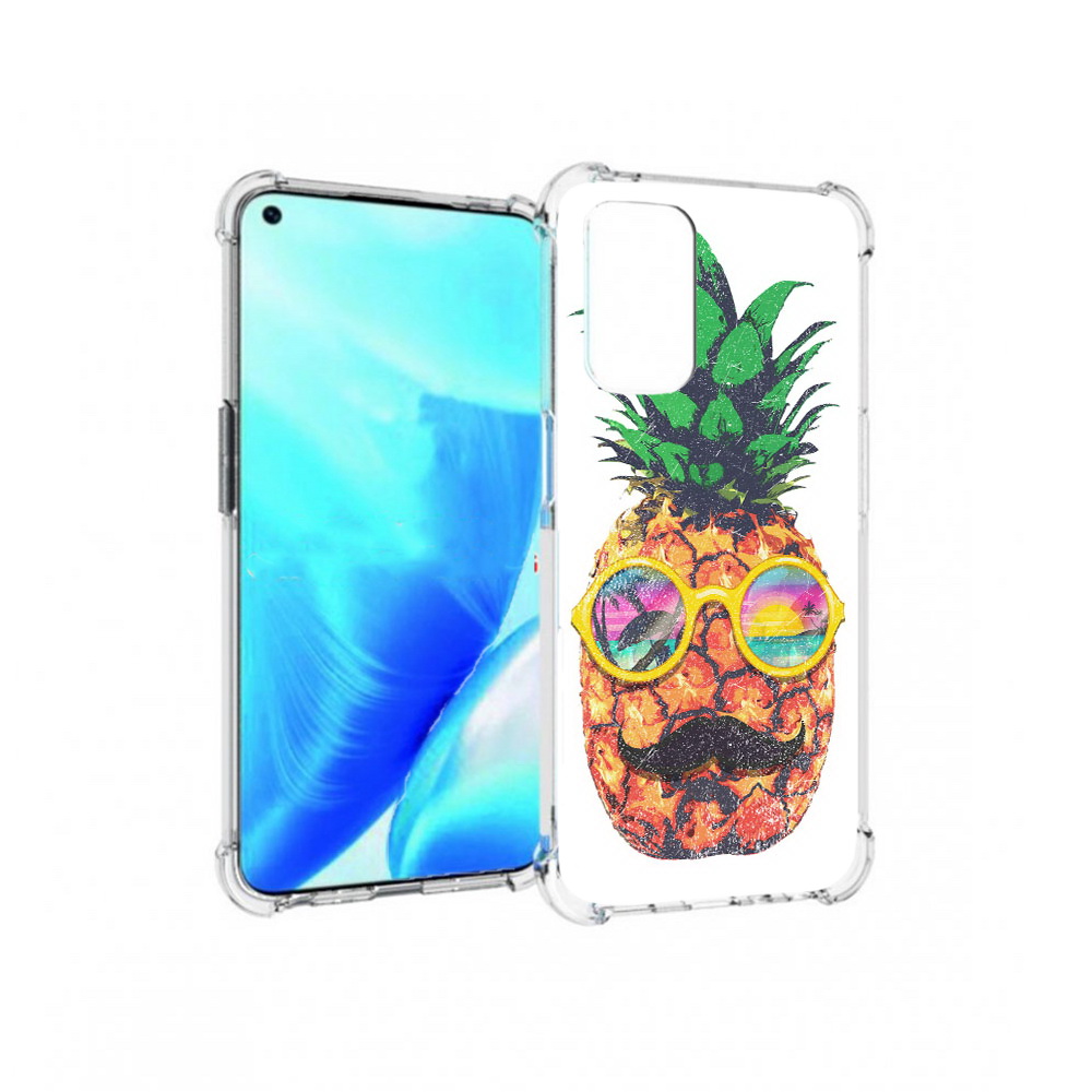 

Чехол MyPads Tocco для OnePlus Nord N200 5G прикольный ананас с лицом (PT227046.132.556), Прозрачный, Tocco