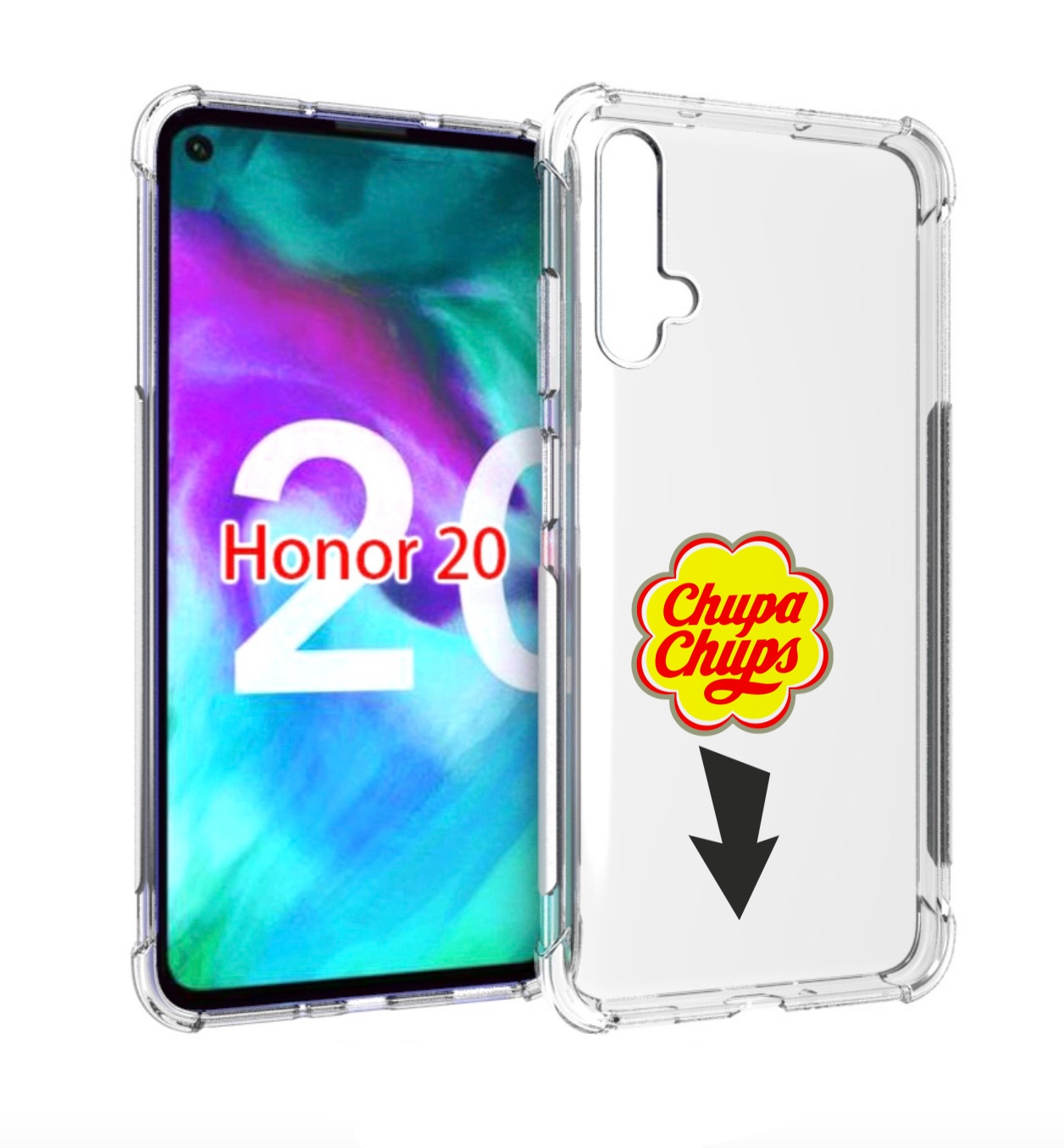 

Чехол бампер MyPads чупа чупс для Honor 20., Прозрачный, Tocco