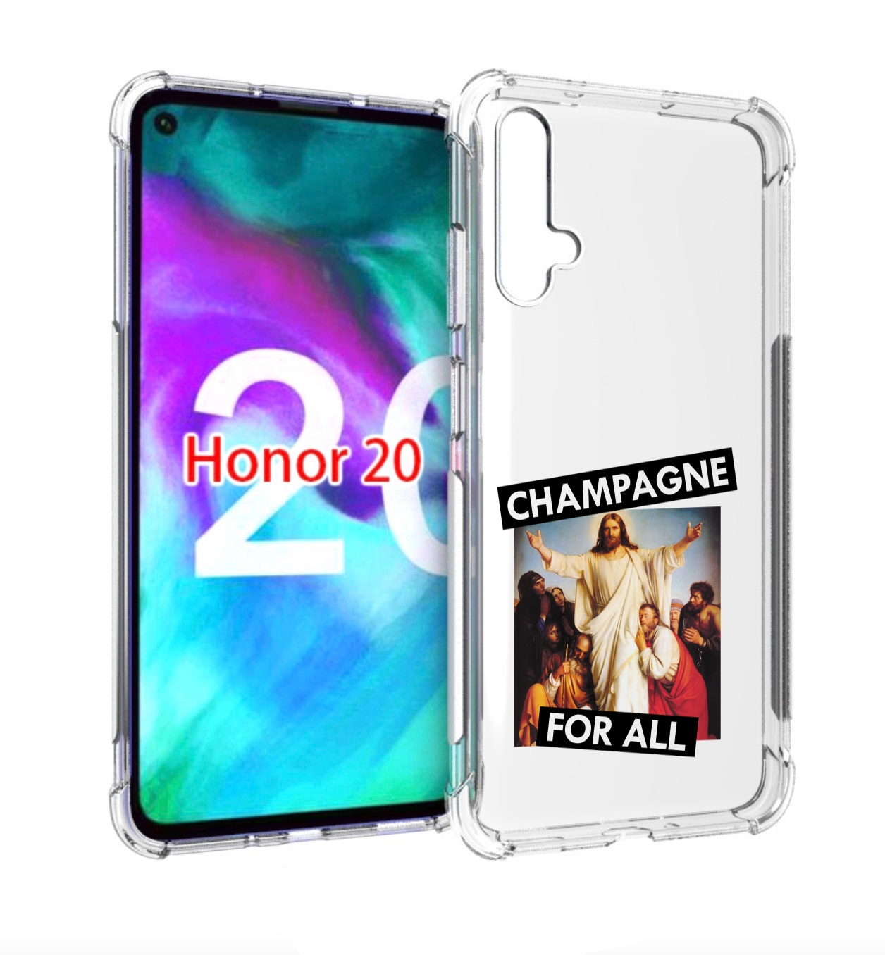 

Чехол бампер MyPads шампанское для Honor 20., Прозрачный, Tocco