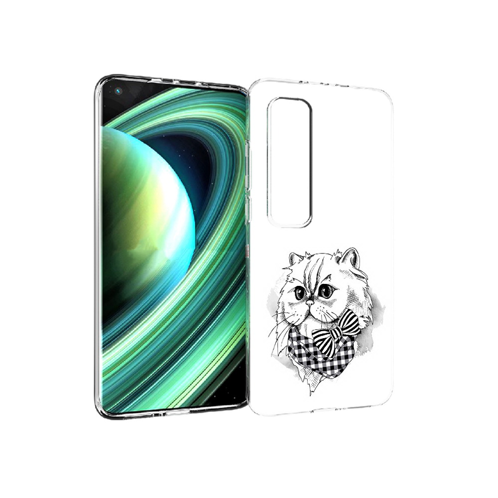 

Чехол MyPads Tocco для Xiaomi Mi 10 Ultra нарисованная красивая кошечка (PT156404.264.503), Прозрачный, Tocco