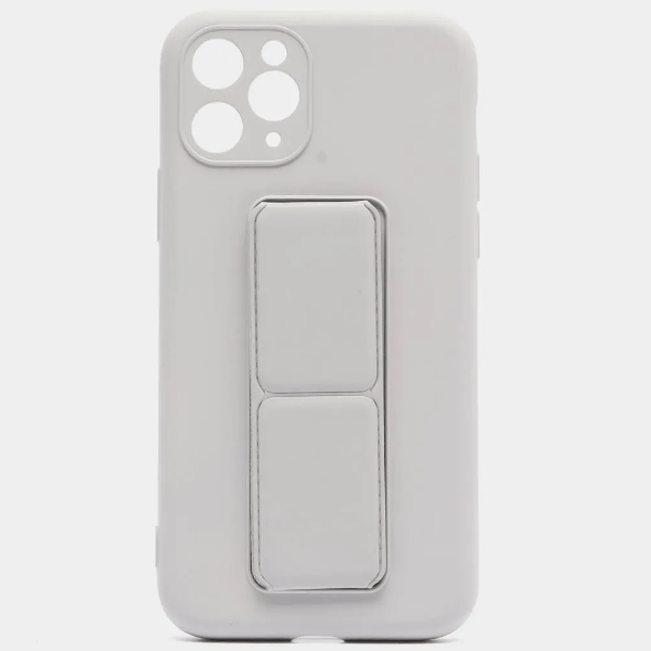 фото Чехол для iphone 12 pro max с держателем 3 в 1, серый nobrand