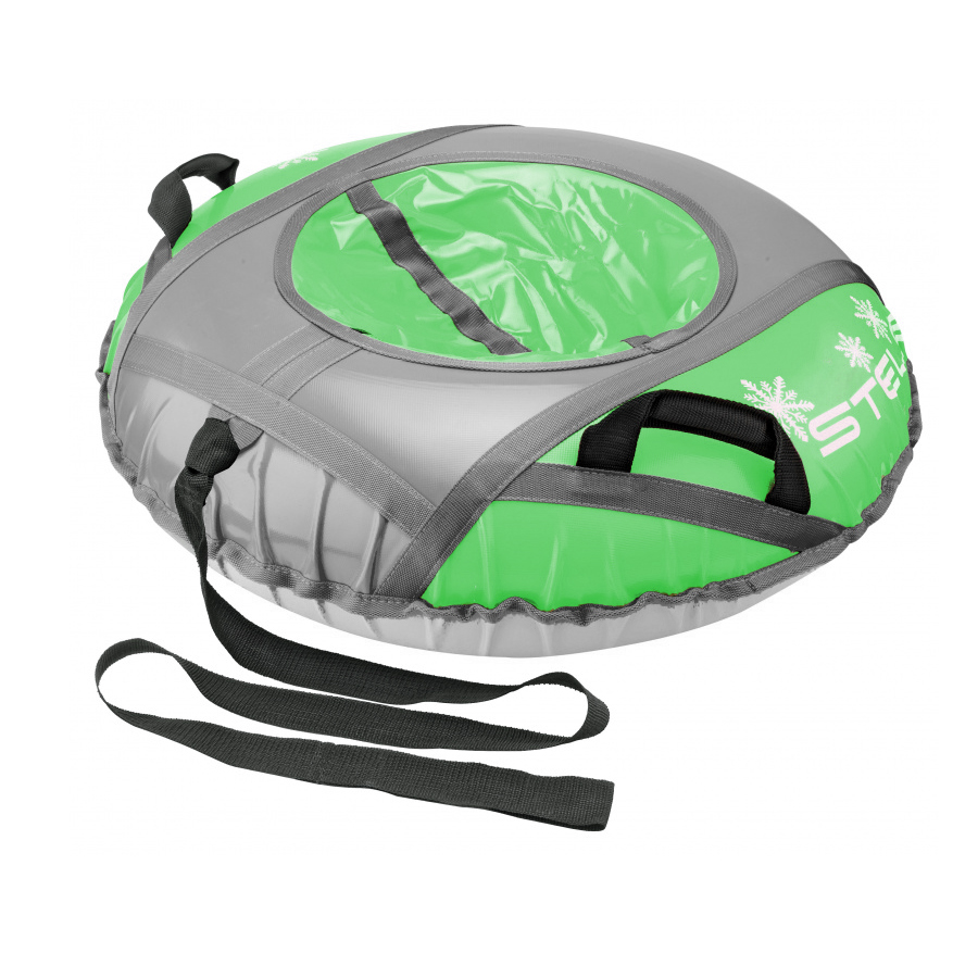 Санки-тюбинг Stels 110 см тент с камерой в коробке салатовый серый