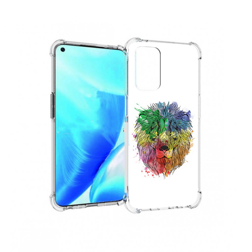 

Чехол MyPads Tocco для OnePlus Nord N200 5G разноцветный гордый лев (PT227046.132.573), Прозрачный, Tocco