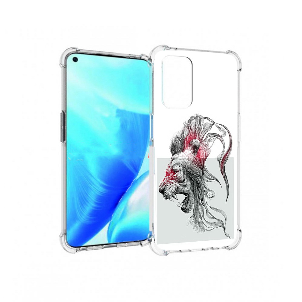 

Чехол MyPads Tocco для OnePlus Nord N200 5G разъяренный лев (PT227046.132.576), Прозрачный, Tocco