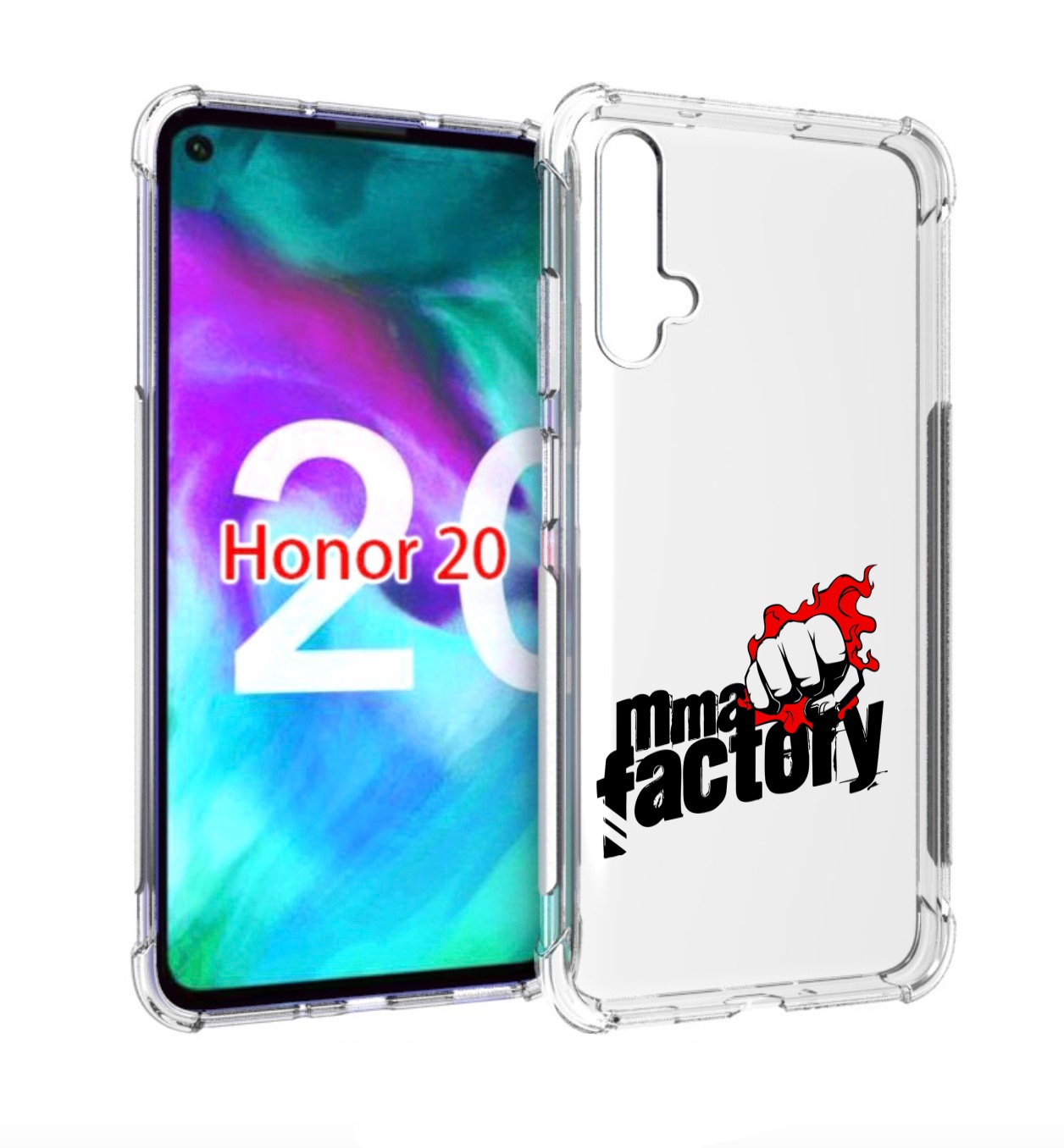 

Чехол бампер MyPads Единоборства ММА для Honor 20., Прозрачный, Tocco