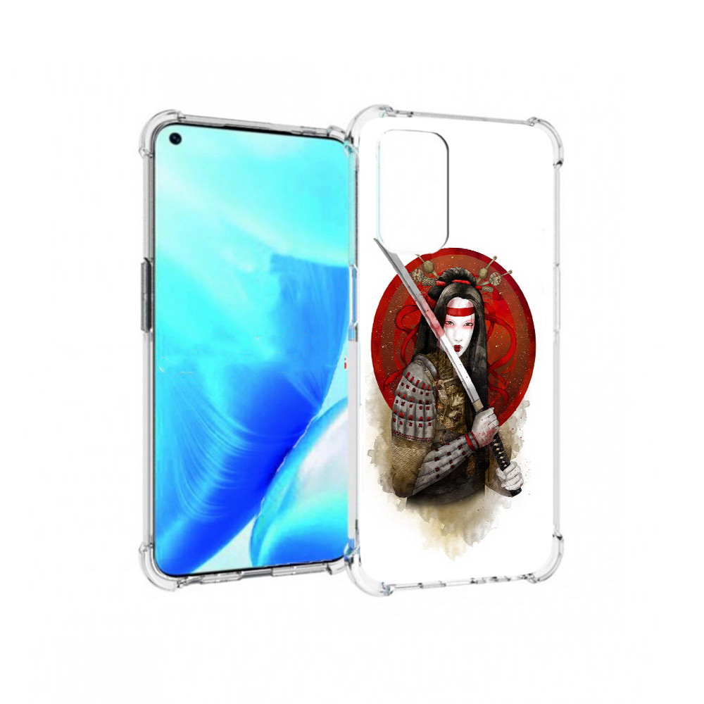 

Чехол MyPads Tocco для OnePlus Nord N200 5G рисованная девушка с катаной, Прозрачный, Tocco