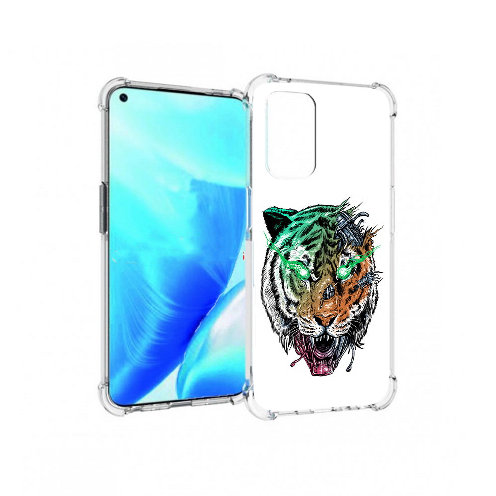 

Чехол MyPads Tocco для OnePlus Nord N200 5G робо-тигр (PT227046.132.584), Прозрачный, Tocco