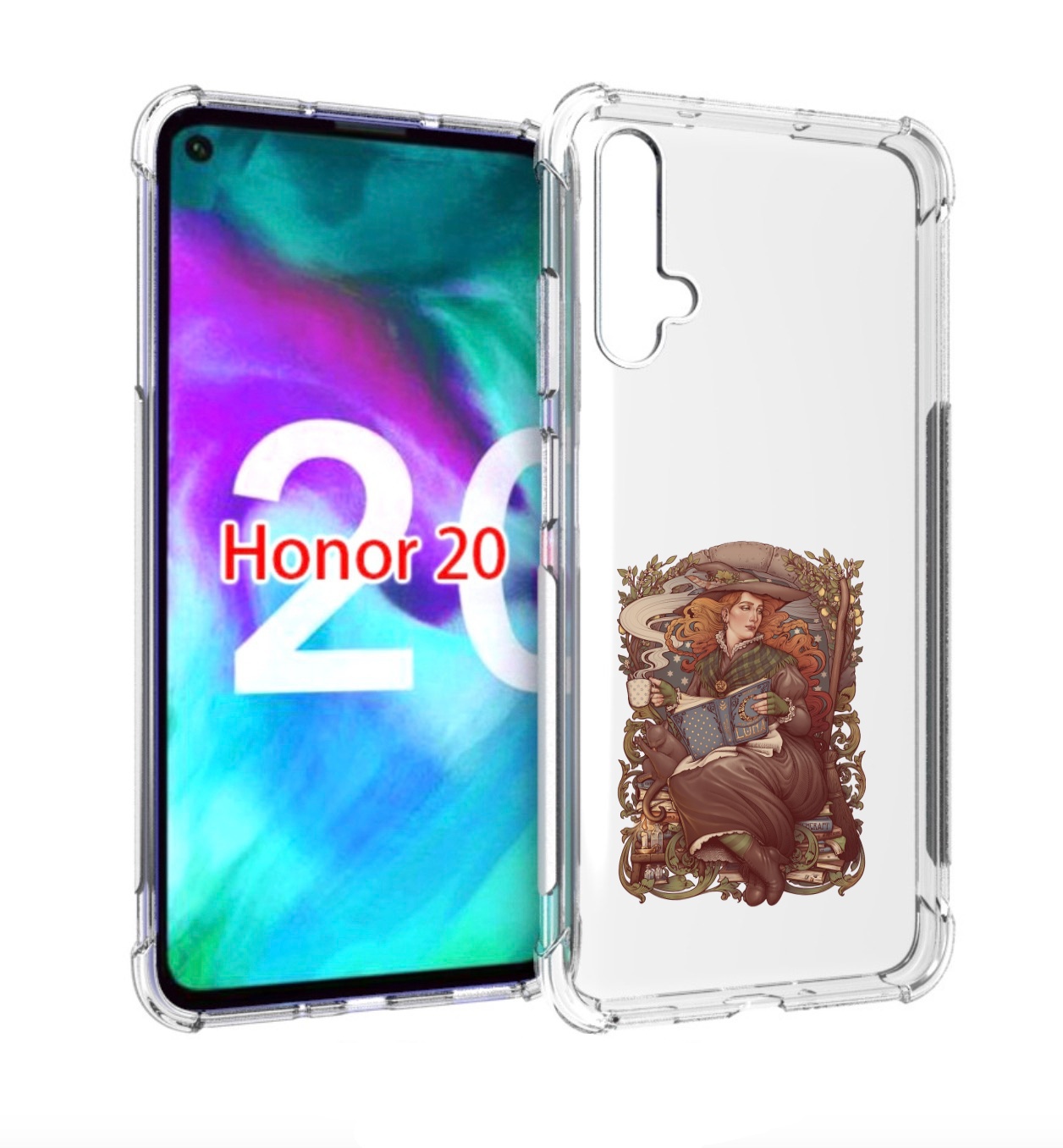 

Чехол бампер MyPads Женские_126 для Honor 20., Прозрачный, Tocco