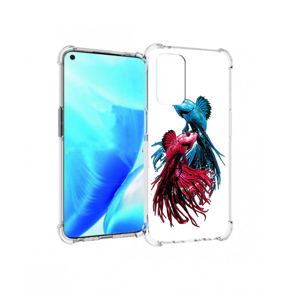

Чехол MyPads Tocco для OnePlus Nord N200 5G рыбы петушки (PT227046.132.592), Прозрачный, Tocco