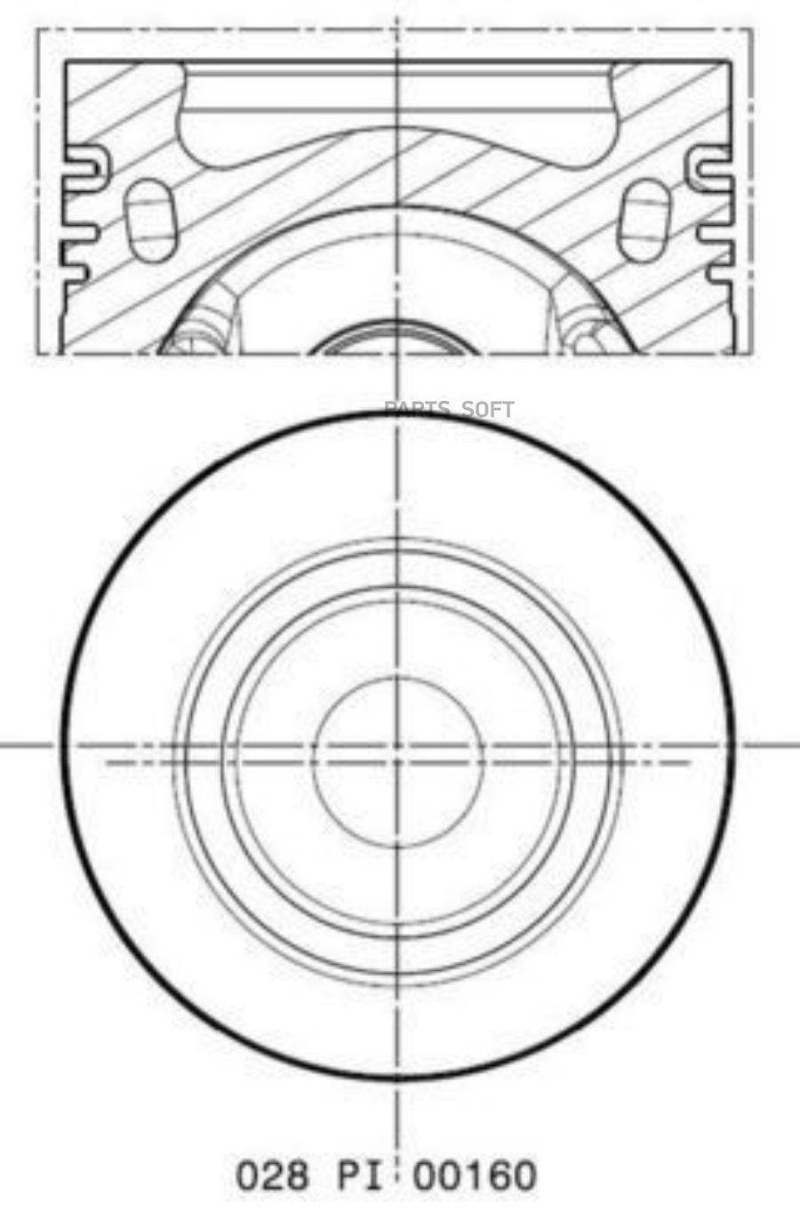

Поршень Mahle/Knecht 028PI00160000 Limousine 8VS; 8VM; A