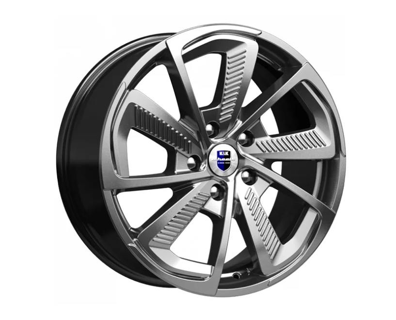 

R18 5x108 8j Et49 D67,1 K&K C,T,G, (Кс687) Дарк Платинум Оригинал K&K r72374, Серый