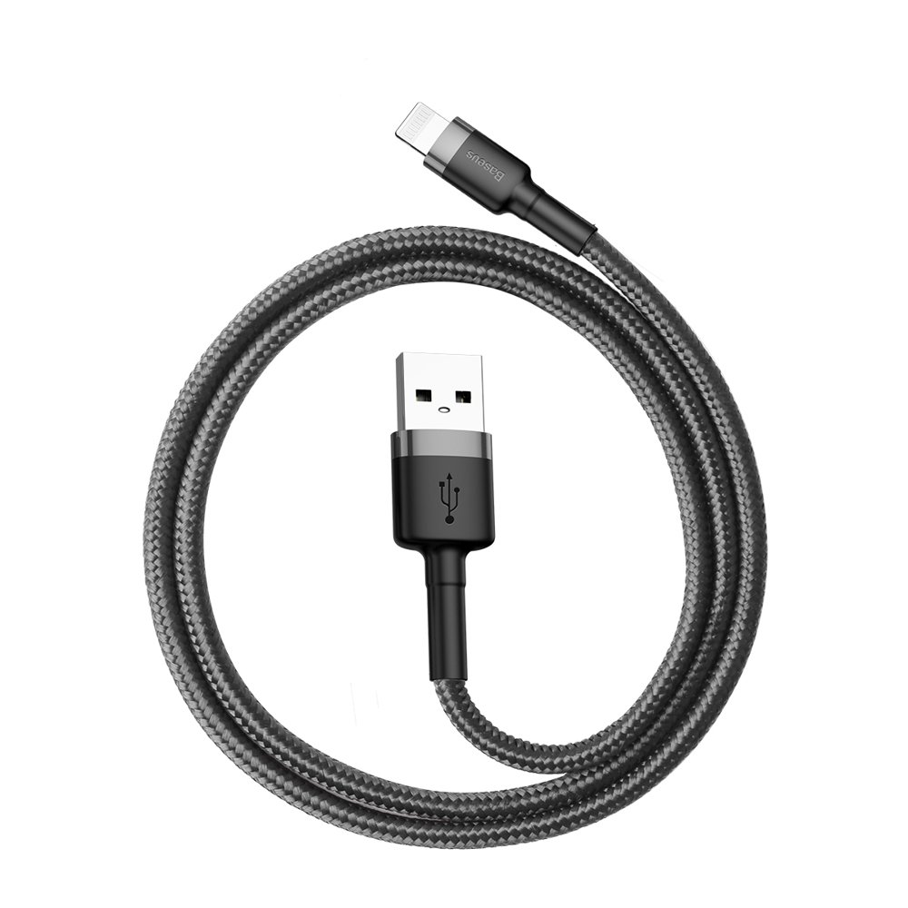 

Кабель lightning - usb Baseus CALKLF-BG1 1 м серый, черный, CALKLF-BG1