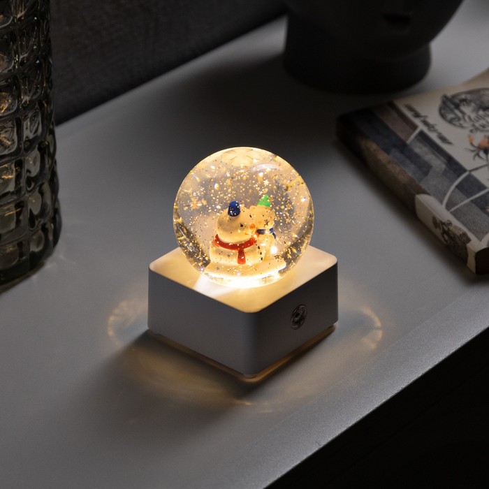 

Фигура Luazon Lighting Снеговик и медвежонок, 9907613, светодиодная шар 14.3x10 см