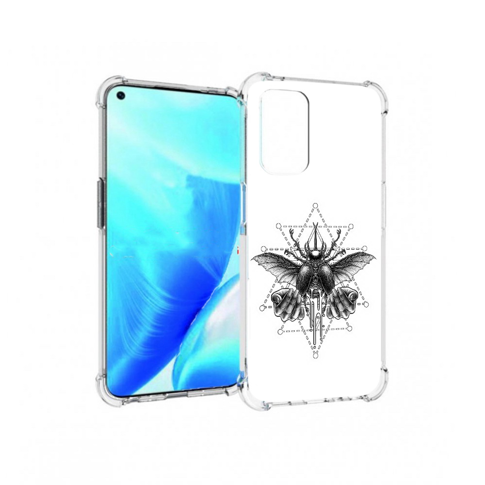 

Чехол MyPads Tocco для OnePlus Nord N200 5G скарабей (PT227046.132.601), Прозрачный, Tocco