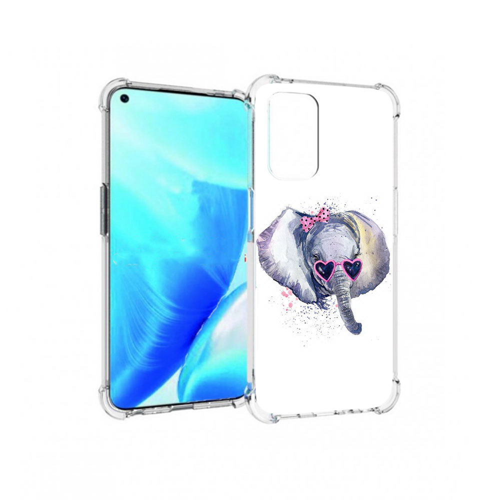 

Чехол MyPads Tocco для OnePlus Nord N200 5G слоник в очках (PT227046.132.608), Прозрачный, Tocco