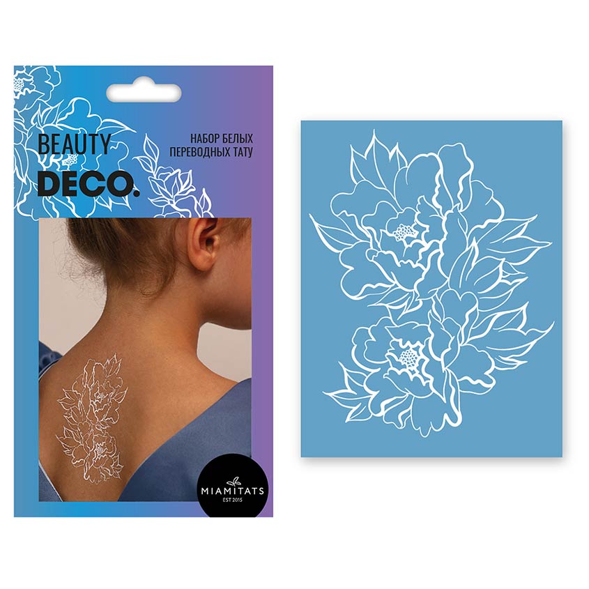 

Татуировка для тела DECO. White Tattoo by Miami tattoos Floral Lace переводная, Белый, WHITE TATTOO