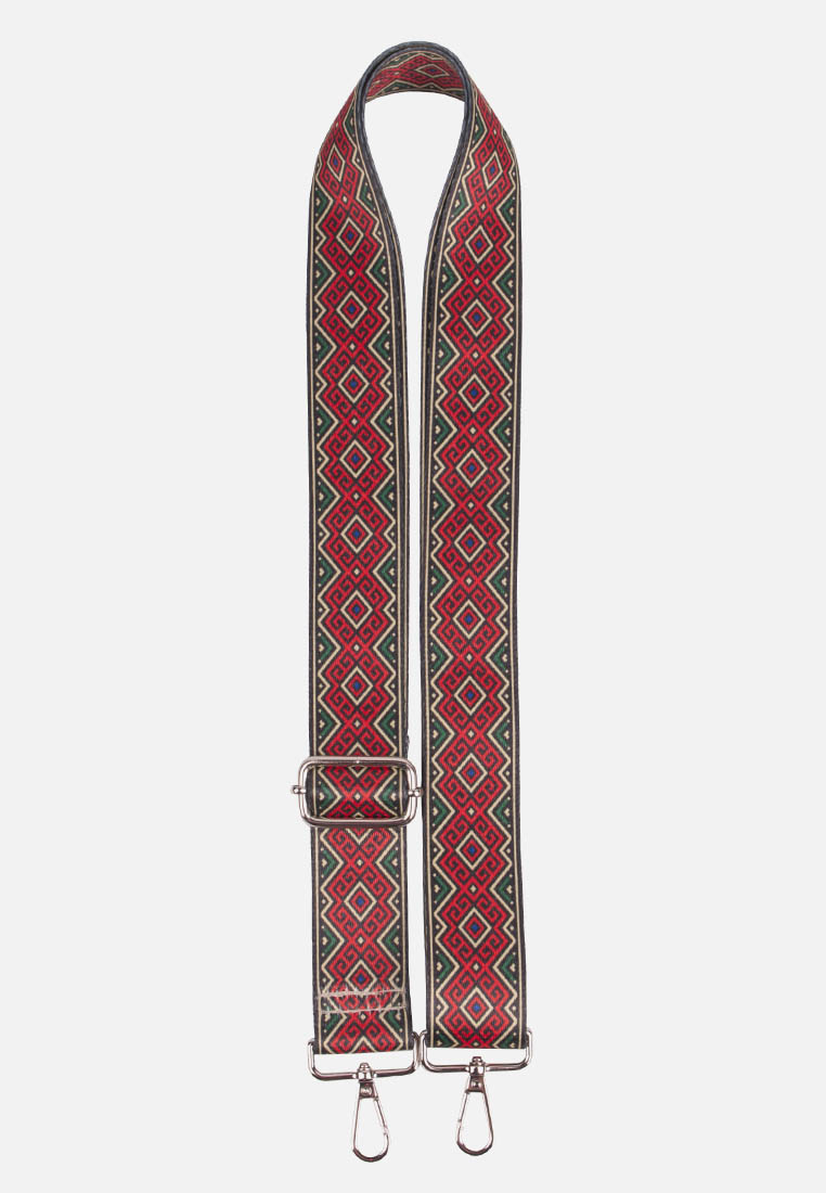 Ремень для сумки женский SAAJ SBB08/02MLT красный/зеленый