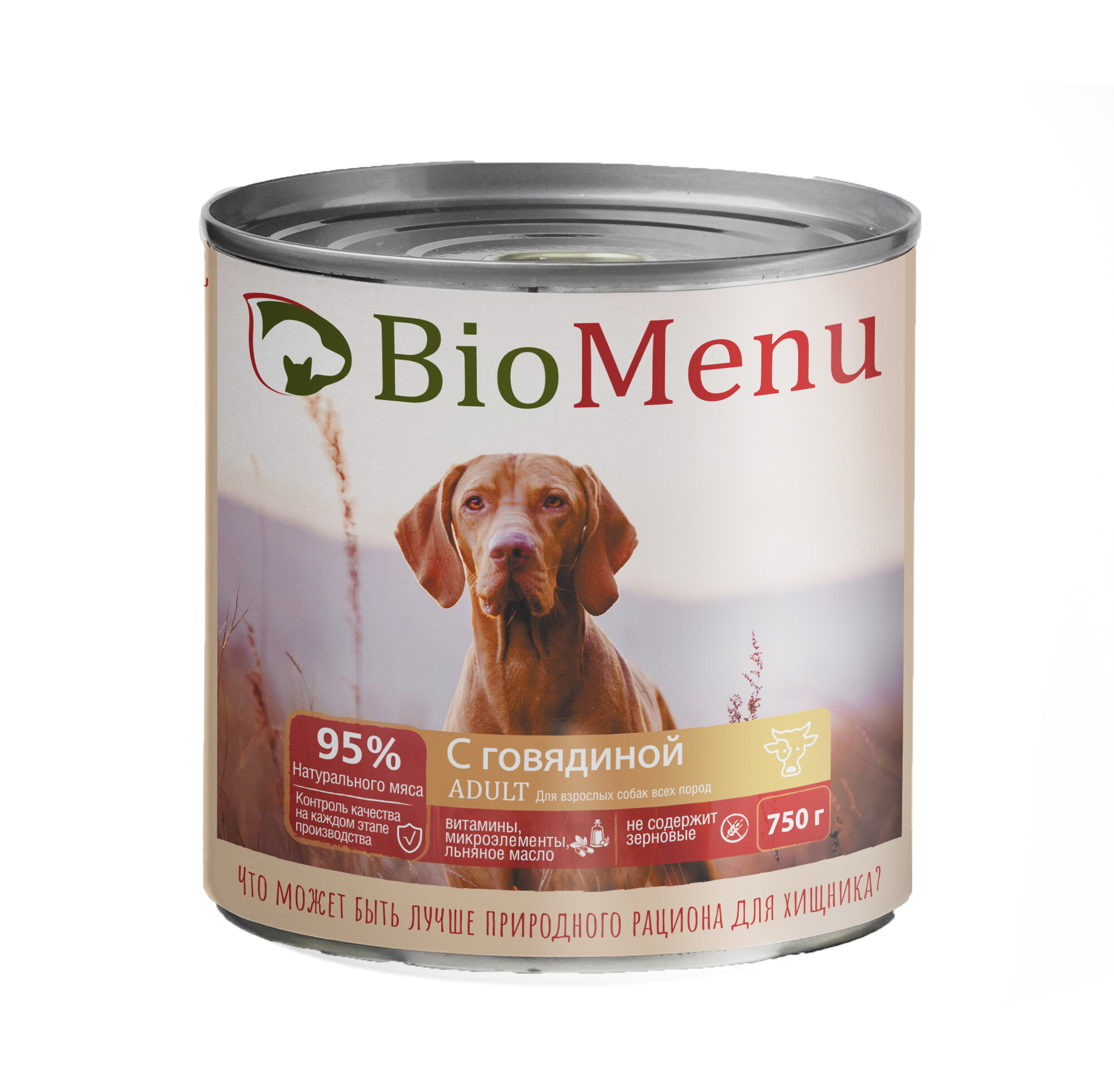 фото Влажный корм для собак biomenu, говядина, 0.75г