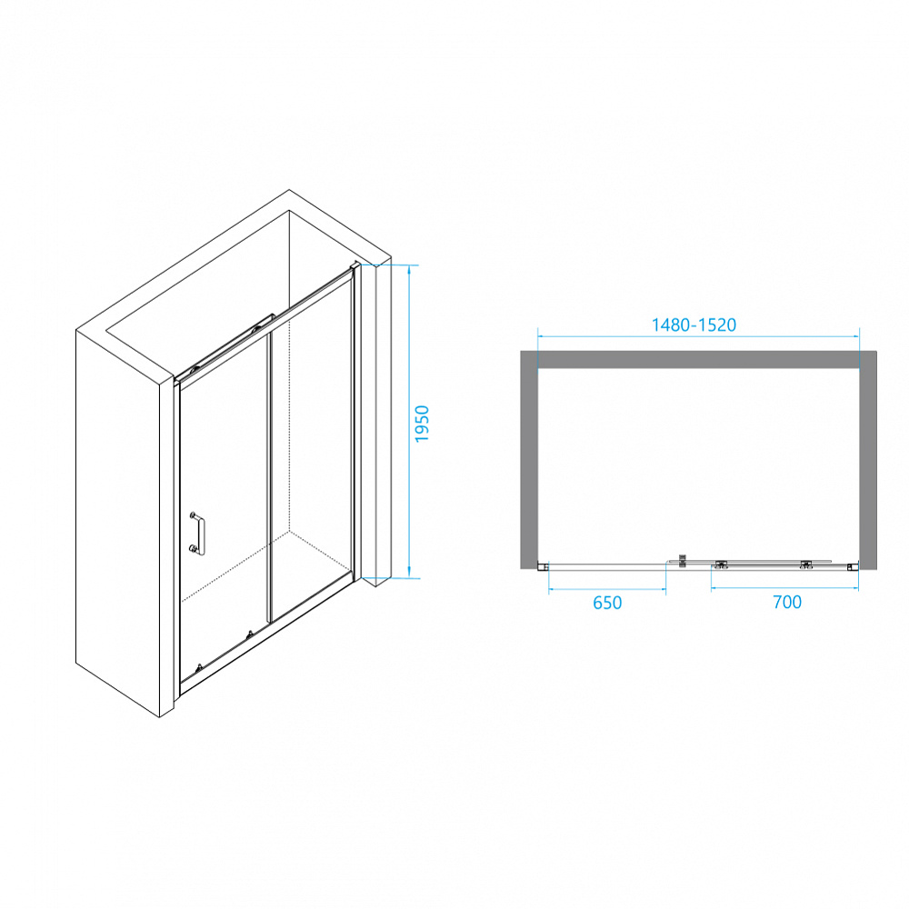 

Душевая дверь RGW Passage PA-14G 150x195 профиль золотой, стекло прозрачное 41081415-16, 41081415-16