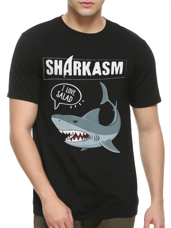 фото Футболка мужская dreamshirts сарказм - sharkasm мужская58 черная xs