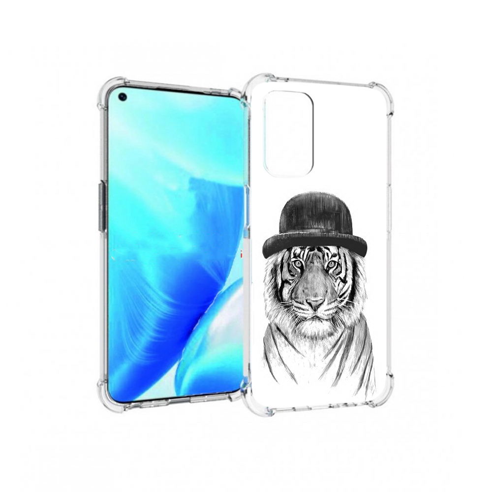 

Чехол MyPads Tocco для OnePlus Nord N200 5G тигр британец (PT227046.132.641), Прозрачный, Tocco