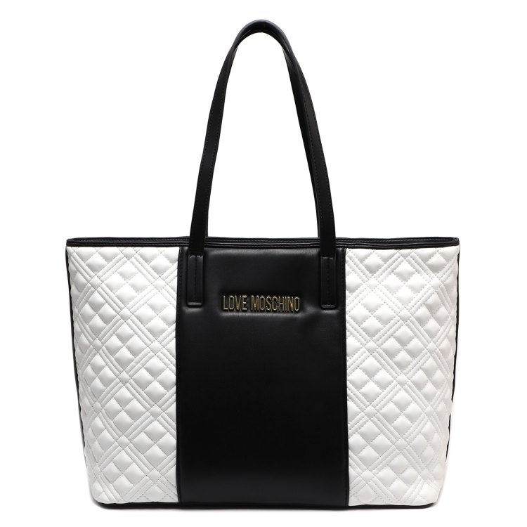 

Сумка тоут женская Love Moschino JC4166PP белая, Белый;черный, JC4166PP
