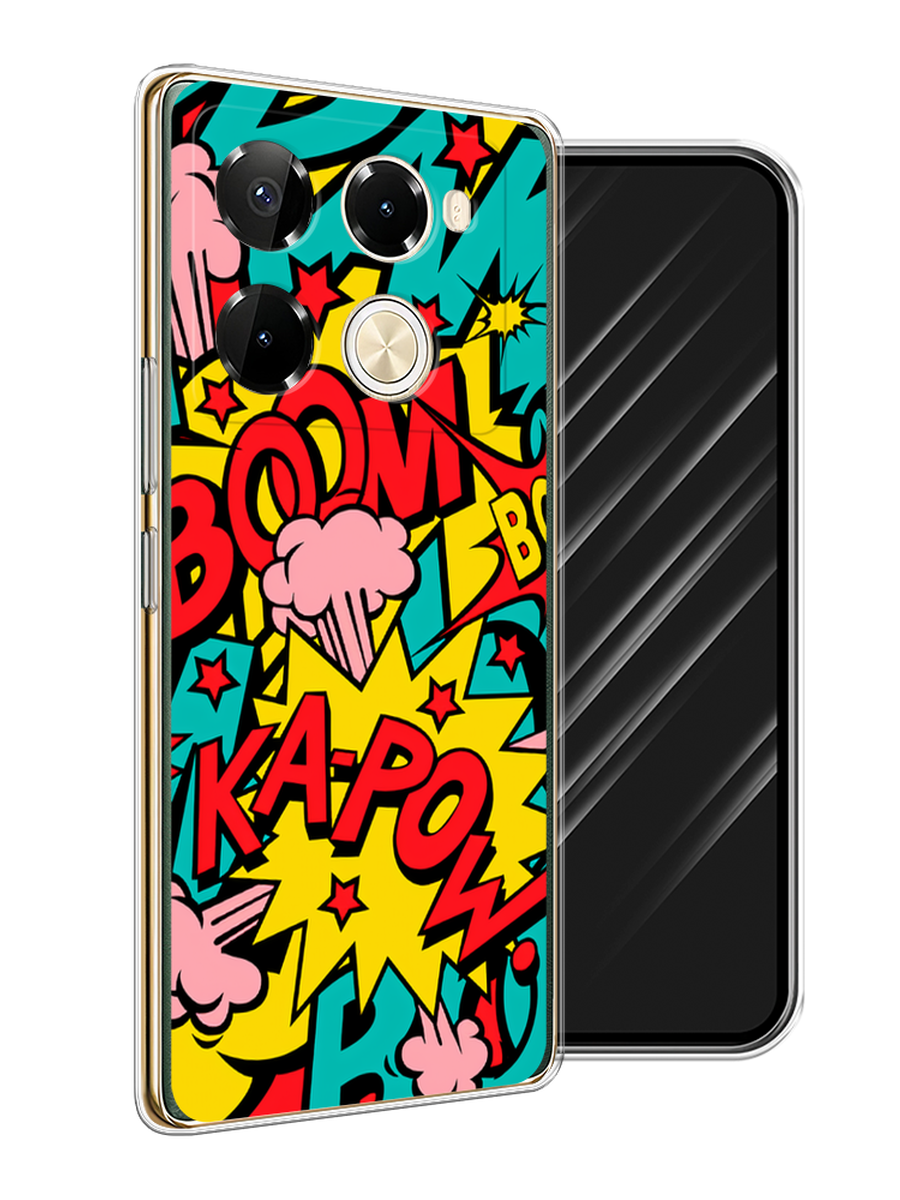 

Чехол Awog на Infinix Note 40 Pro 5G/Note 40 Pro Plus "Постер pop art", Бирюзовый;желтый;красный, 3105950-1