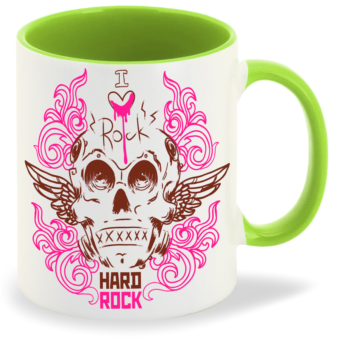 

Кружка CoolPodarok Иллюстрация I love rock, Иллюстрация I love rock