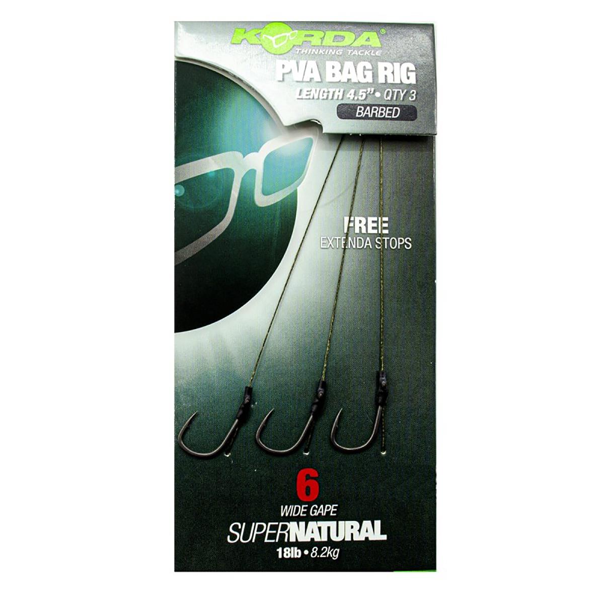 

Поводок готовый Korda Solidz PVA Rig 18lb Wide Gape №6 Green, 8,2кг, 3шт