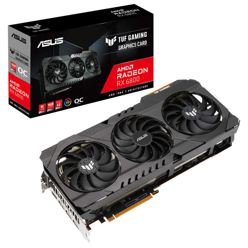 фото Видеокарта asus amd radeon rx 6800 (tuf-rx6800-o16g-gaming)