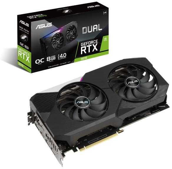 фото Видеокарта asus geforce rtx 3070 dual oc edition v2 lhr (dual-rtx3070-o8g-v2)