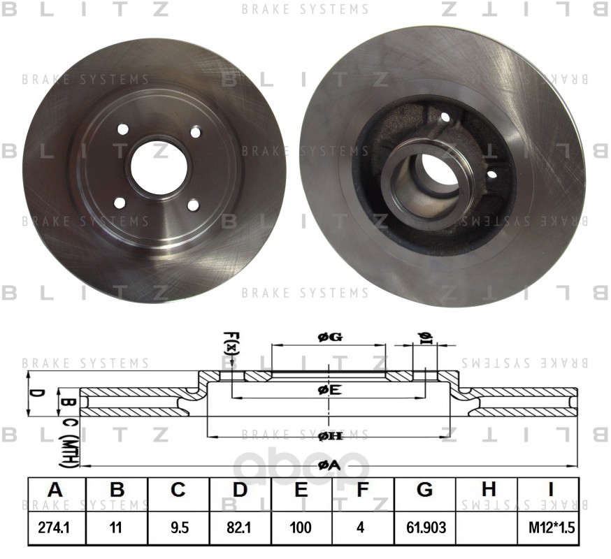 

Вs0188_Диск Тормозной Задний Rеnаult Sсеniс Ii 1.6-2.0I/1.5-2.0Dсi 03> BLITZ bs0188