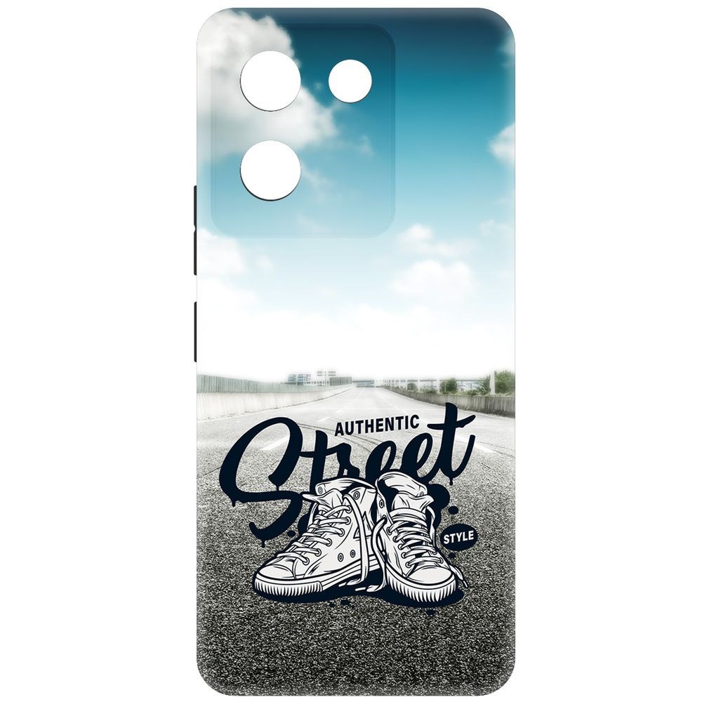 

Чехол-накладка Krutoff Soft Case Кроссовки мужские Уличный стиль для Vivo Y27s черный