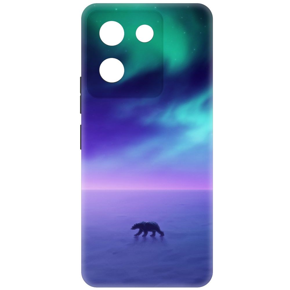 

Чехол-накладка Krutoff Soft Case Северное Сияние для Vivo Y27s черный