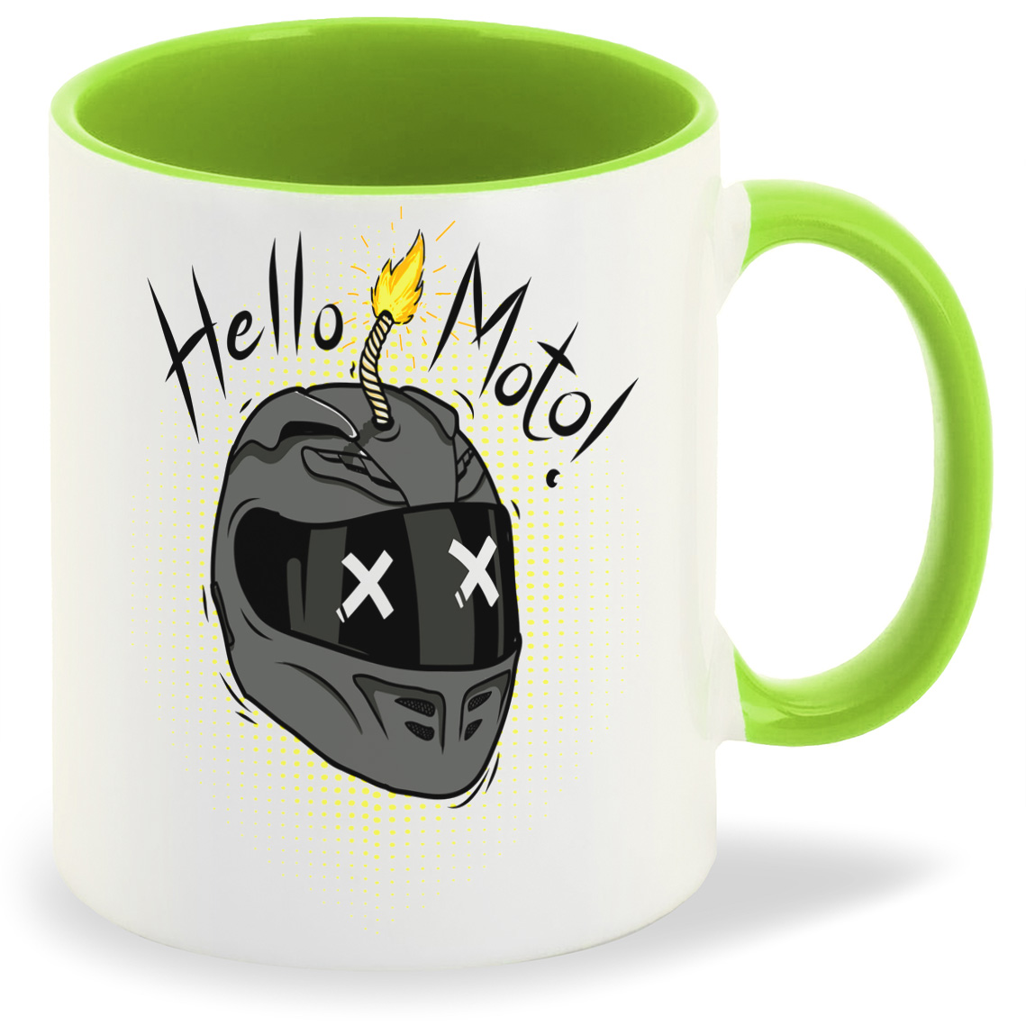 

Кружка CoolPodarok Иллюстрация Шлем Hello Moto, Иллюстрация Шлем Hello Moto