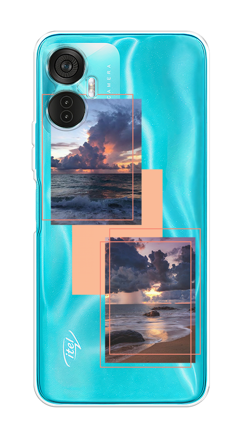 

Чехол на Itel Vision 5 Plus "Sky collage", Розовый;прозрачный;синий, 3201150-1