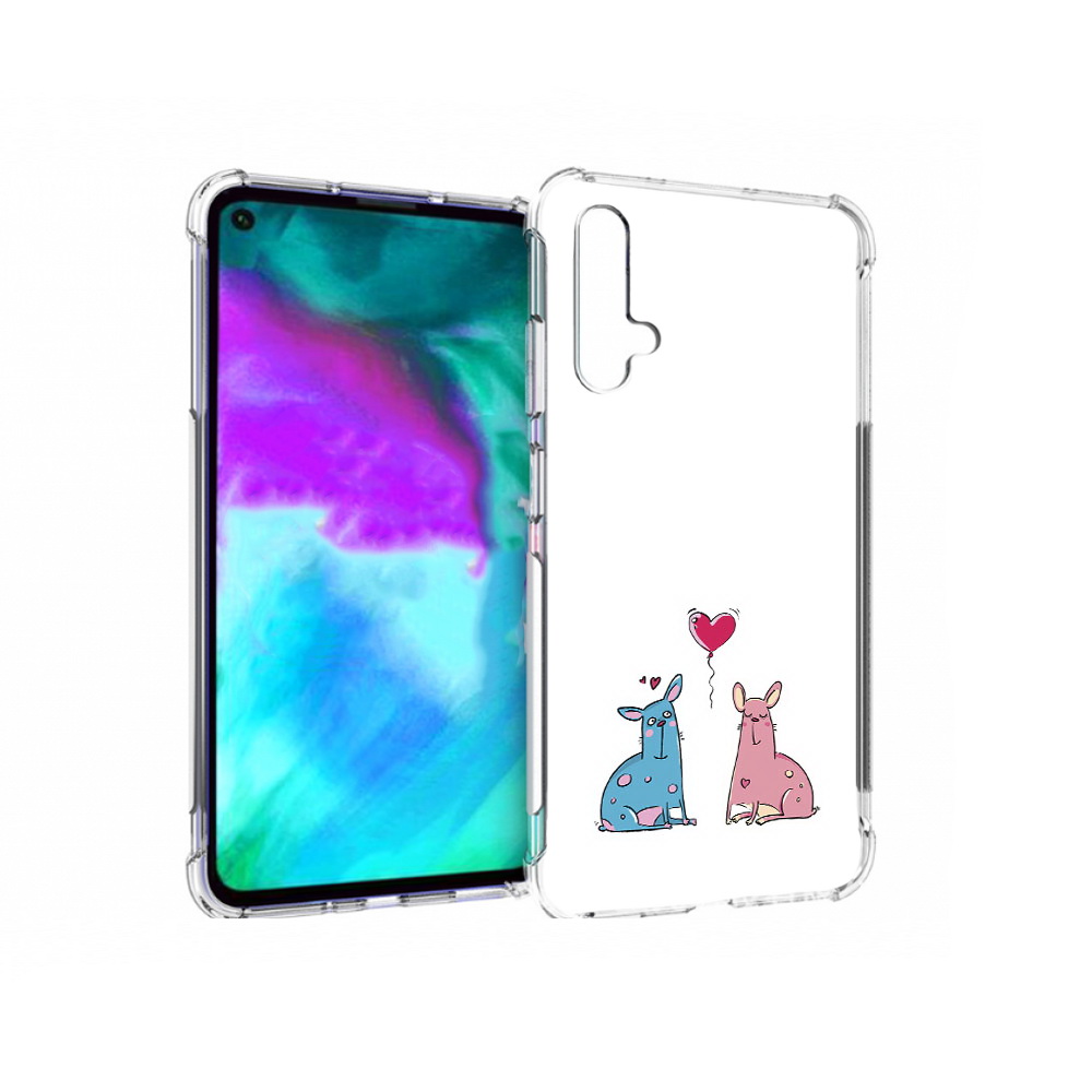 Чехол бампер MyPads Лама любовь для Huawei nova 5T противоударный