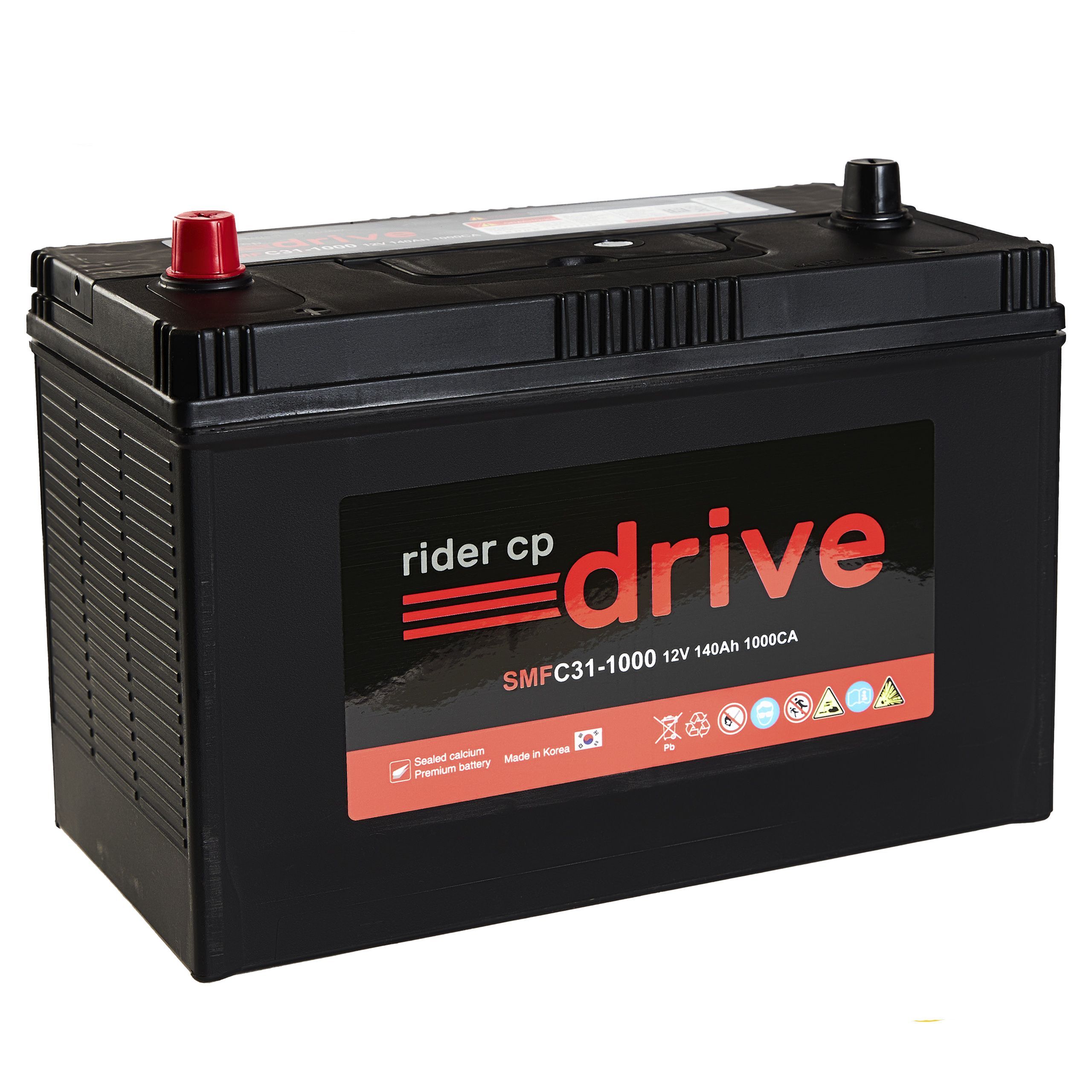Аккумулятор автомобильный RIDER DRIVE 140 Ач 1000 А прямая полярность 330x172x242