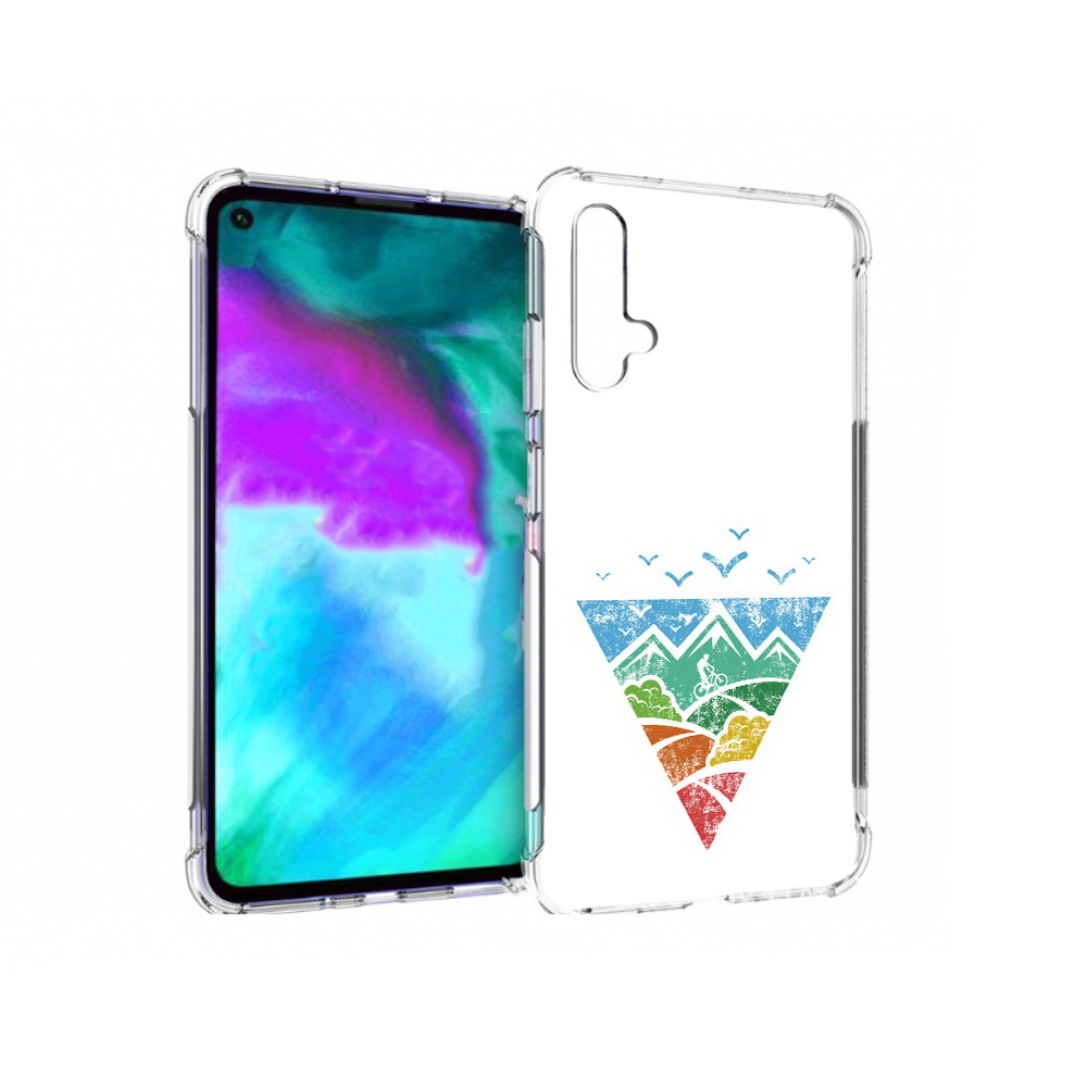 

Чехол бампер MyPads Лес земля море чайки для Huawei nova 5T прот, Прозрачный, Tocco