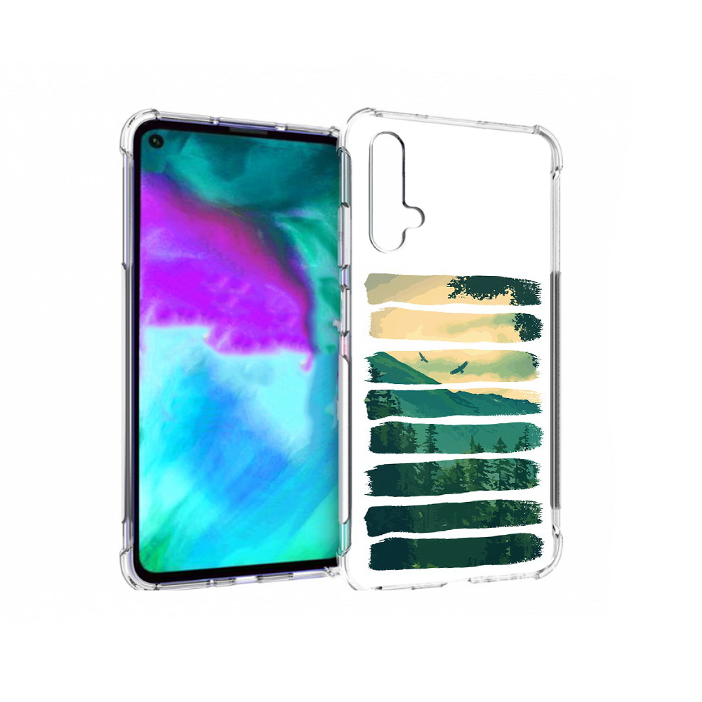

Чехол бампер MyPads Лесная чаща для Huawei nova 5T противоударный, Прозрачный, Tocco